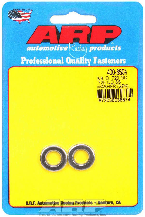 [ARP400-8504] ARP - S/S Flat Washers - 3/8 Id X .715 Od (2pk)