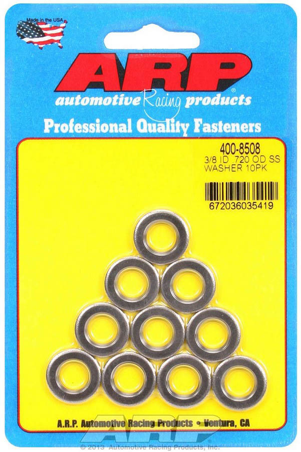 [ARP400-8508] ARP - S/S Flat Washers - 3/8 ID x .715 OD (10)