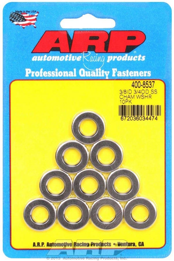 [ARP400-8537] ARP - S/S Flat Washers - 3/8 Id X 3/4 Od (10)