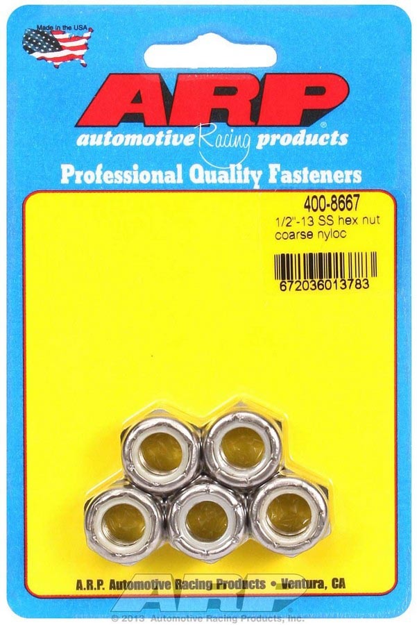 [ARP400-8667] ARP - S/S Hex Nyloc Nuts 1/2-13 (5)