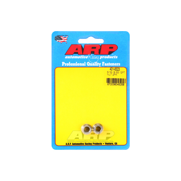 [ARP401-8323] ARP - 12pt Ss Nut 5/16-18 2pk