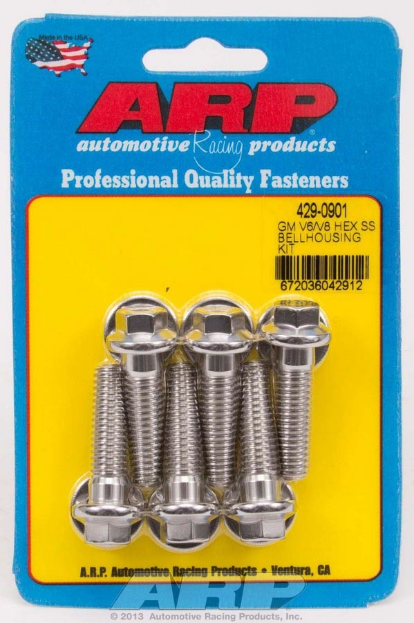 [ARP429-0901] ARP - S/S Bellhousing Bolt Kit - 6pt. GM V6/V8
