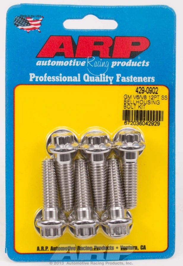 [ARP429-0902] ARP - S/S Bellhousing Bolt Kit - 12pt. GM V6/V8