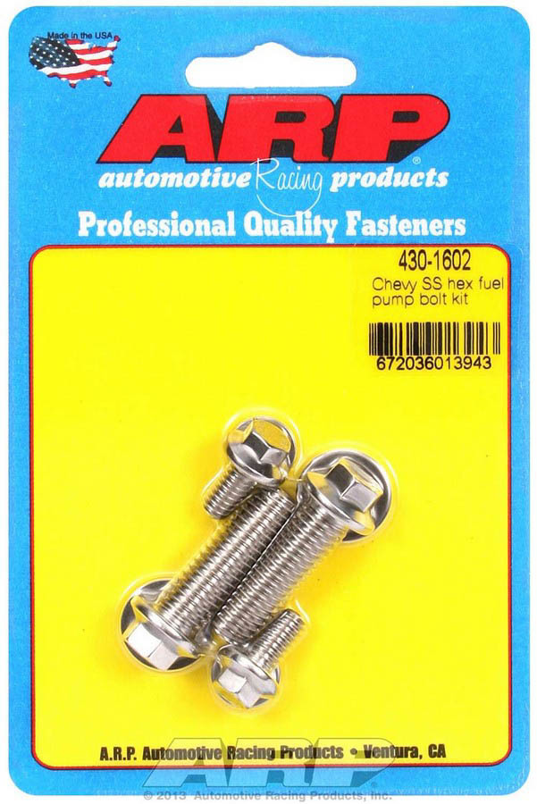 [ARP430-1602] ARP - S/S Chevy Fuel Pump Bolt Kit 6pt.