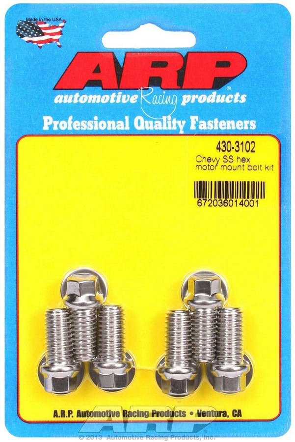 [ARP430-3102] Arp - Chevy S/S Motor Mount To Block Bolt Kit - 6pt.