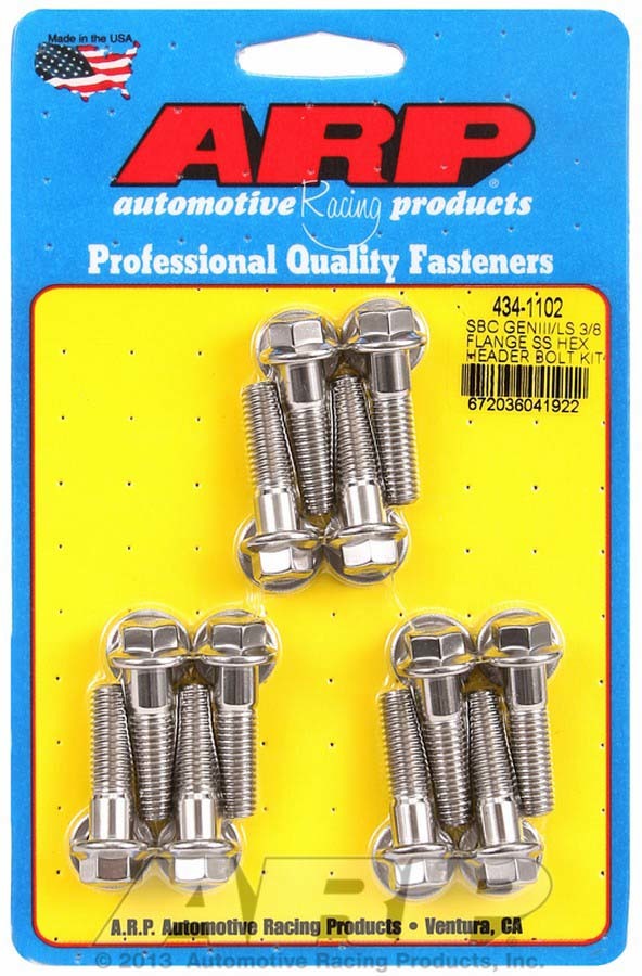 [ARP434-1102] Arp - S/S Header Bolt Kit - 6pt. Gm Ls