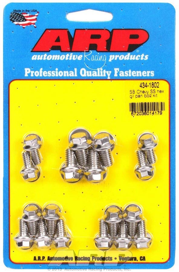 [ARP434-1802] ARP - SBC S/S Oil Pan Bolt Kit 6pt.