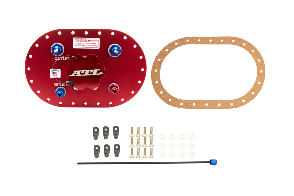 Atl Fuel Cells - Fill Plate Alum. W/Flap Valve -8an Fittings