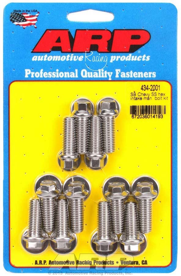 [ARP434-2001] ARP - SBC S/S Intake Bolt Kit 6pt.