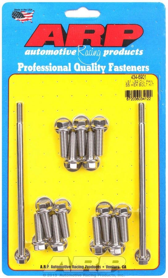 [ARP434-6901] ARP - S/S Oil Pan Bolt Kit 6pt. LS1/LS2