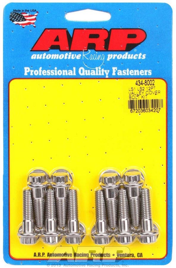 [ARP434-8002] ARP - S/S Valley Cover Bolt Kit - 12pt. LS1/LS2