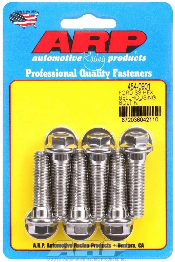 [ARP454-0901] ARP - S/S Bellhousing Bolt Kit - 6pt. Ford