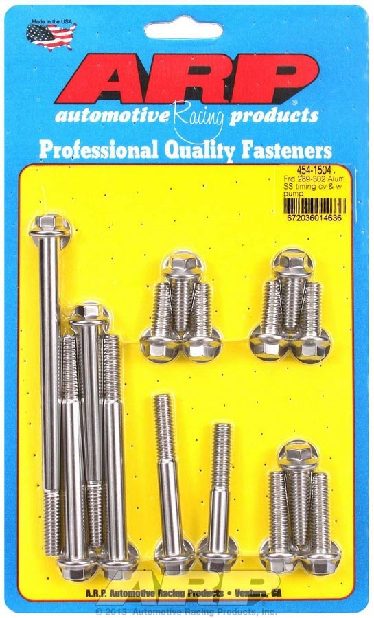 [ARP454-1504] ARP - SBF S/S T/C & W/P Bolt Kit 6pt.