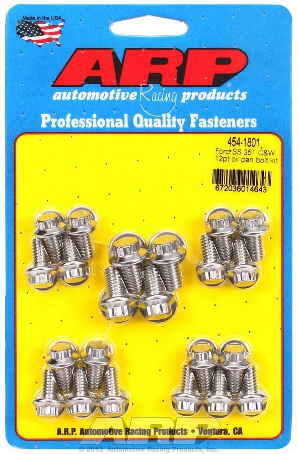 [ARP454-1801] Arp - Ford S/S Oil Pan Bolt Kit 12Pt.