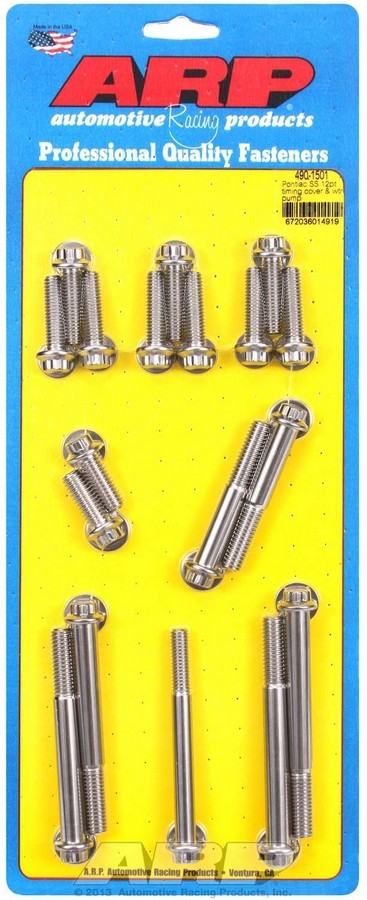 [ARP490-1501] ARP - Pontiac S/S Timing Cover Bolt Kit 12pt