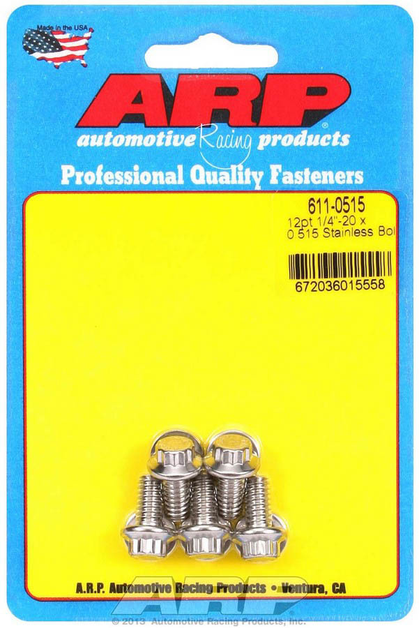 [ARP611-0515] Arp - S/S Bolt Kit - 12Pt. (5) 1/4-20 X .515