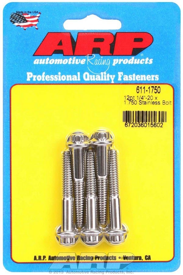 [ARP611-1750] ARP - S/S Bolt Kit - 12pt. (5) 1/4-20 x 1.750