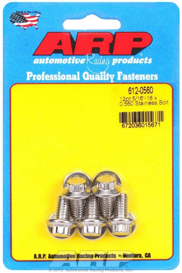 [ARP612-0560] ARP - S/S Bolt Kit - 12pt. (5) 5/16-18 x .560