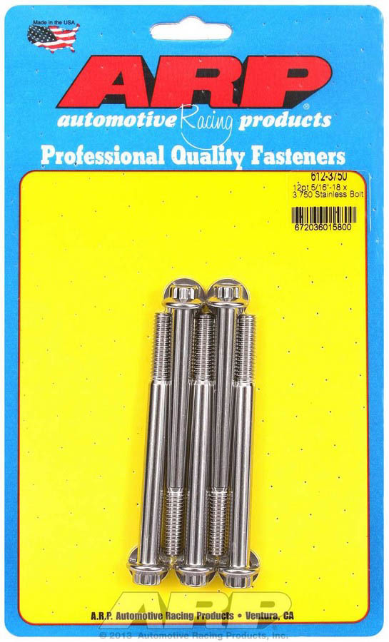 [ARP612-3750] ARP - S/S Bolt Kit - 12pt. (5) 5/16-18 x 3.750