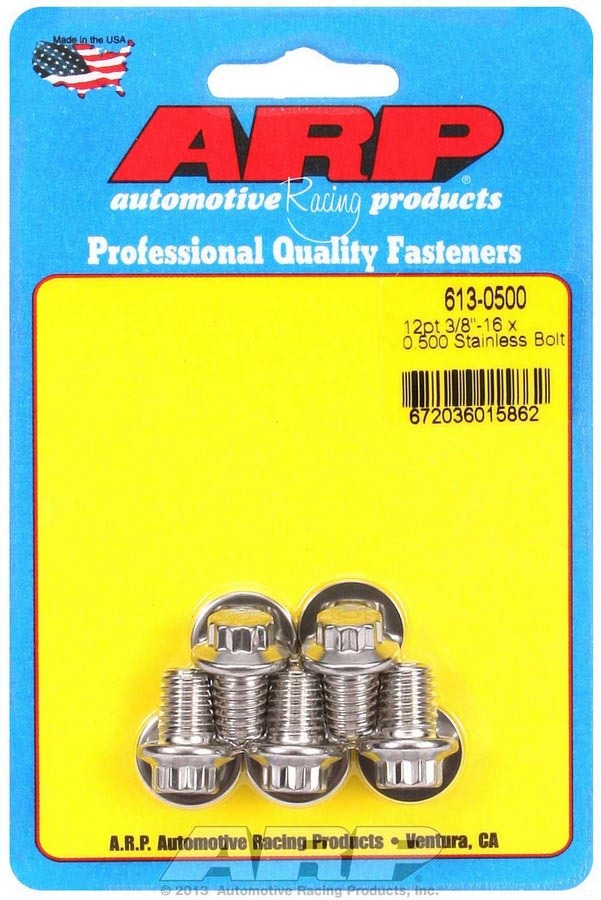 [ARP613-0500] ARP - S/S Bolt Kit - 12Pt. (5) 3/8-16 x .500