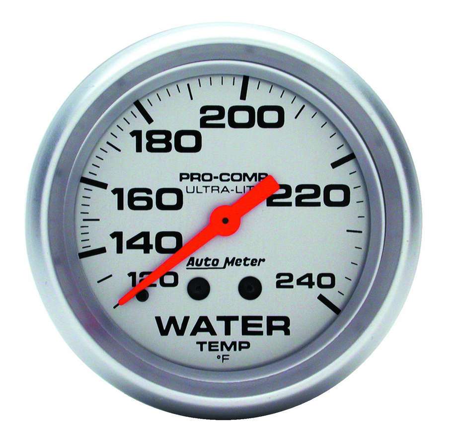 Autometer - 2-5/8 Ultra-Lite Water Temp 120-240 F.Mech 12FT