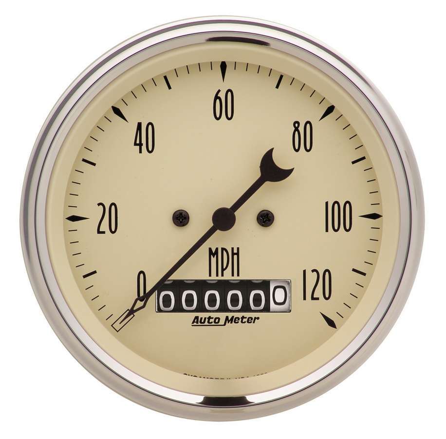 [ATM1879] Autometer - Gauge Speedo. 3 3/8in 12 0mph Elec. Prog. W/ Whee