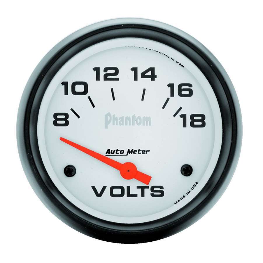 Autometer - 2-5/8in Phantom Voltmeter 8-18 Volts