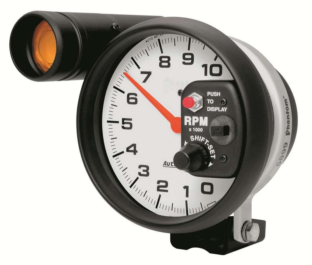Autometer - 5in Phantom Shift-Lite Tach 10000 RPM