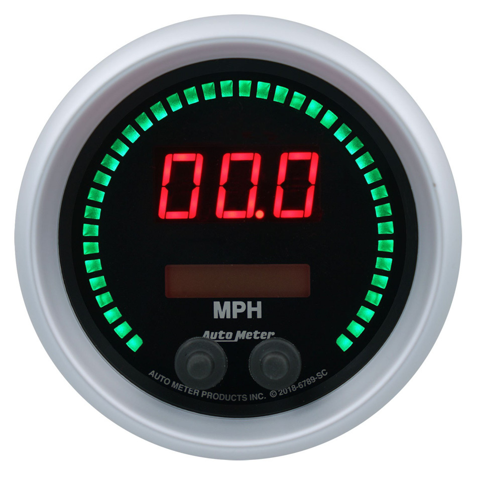 Autometer - 3-3/8 Speedometer 260mph Elite Digital SC Series