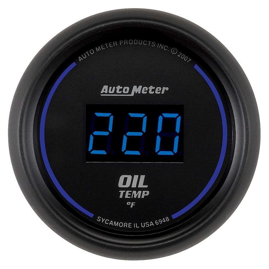Autometer - 2-1/16in Cobalt Oil Temp Gauge Digital 340F