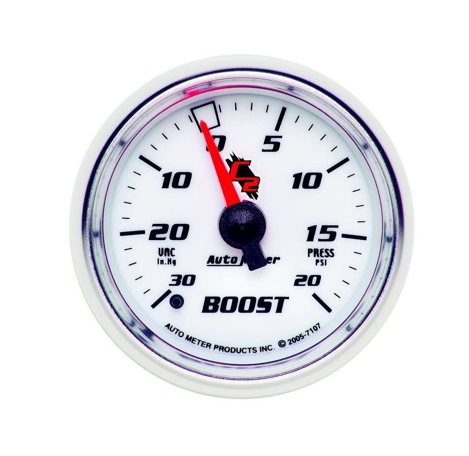Autometer - 2-1/16in C2/S Boost/Vac Gauge 30in Hg/20psi