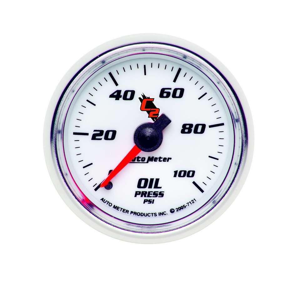 Autometer - 2-1/16in C2/S Oil Press. Gauge 0-100psi
