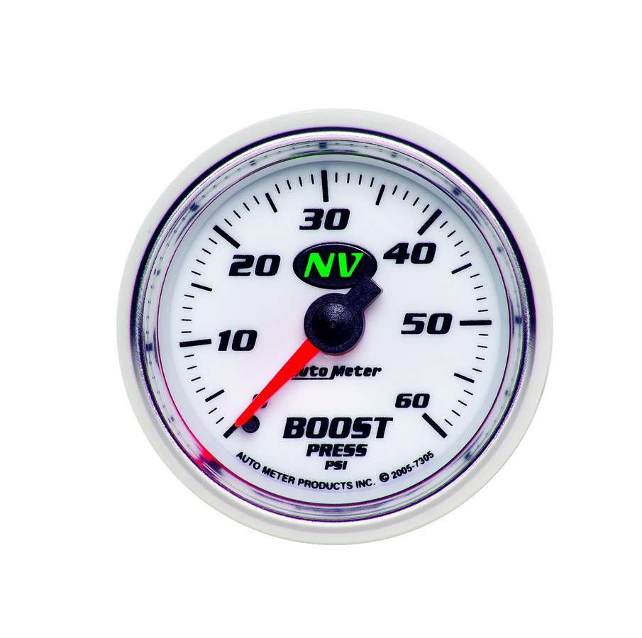 Autometer - 2-1/16in NV/S Boost Gauge 0-60psi