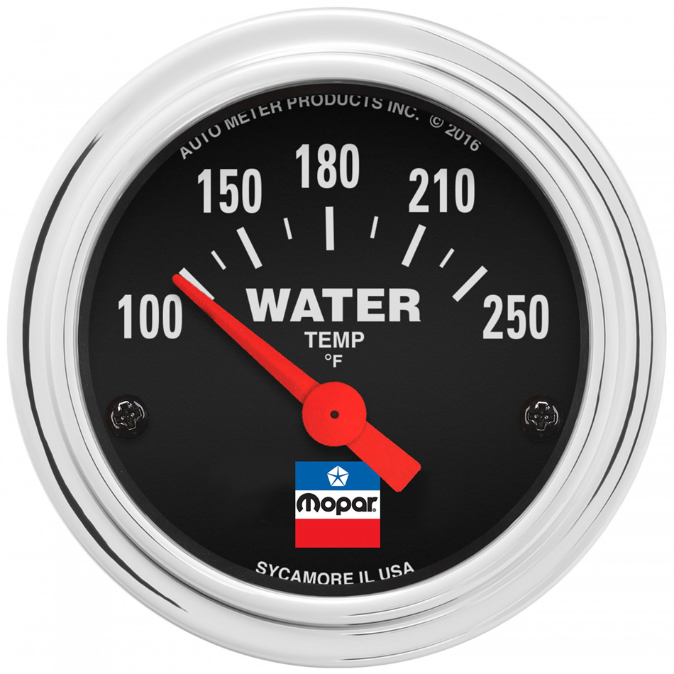 Autometer - 2-1/16 Water Temp Gauge Mopar Logo Series