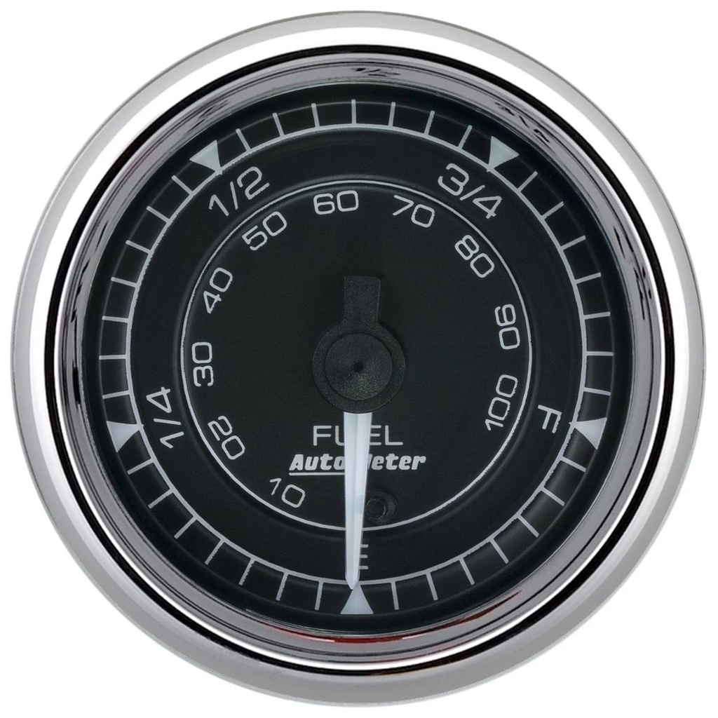 Autometer - 2/16 Chrono Chrome Gauge Fuel Level Programmable