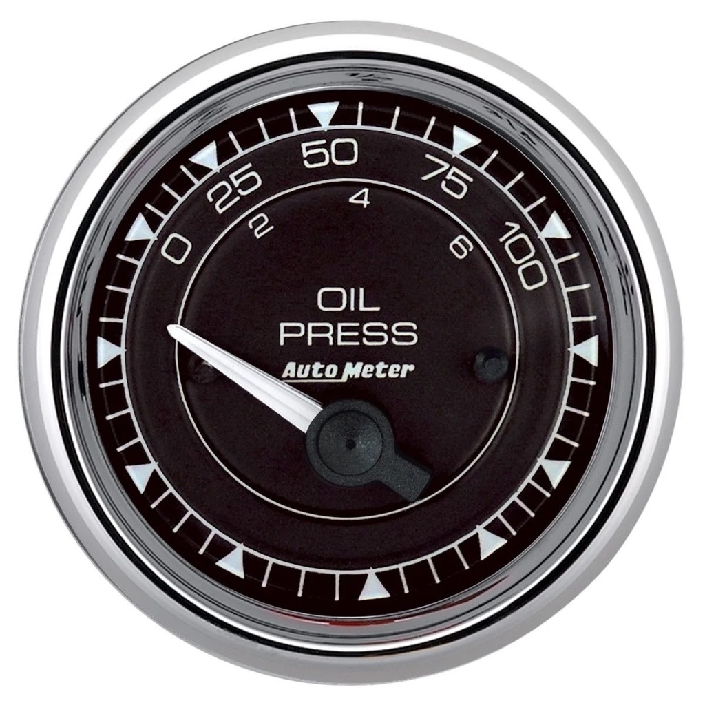 Autometer - 2/16 Chrono Chrome Gaug Pressure 0-100PSI