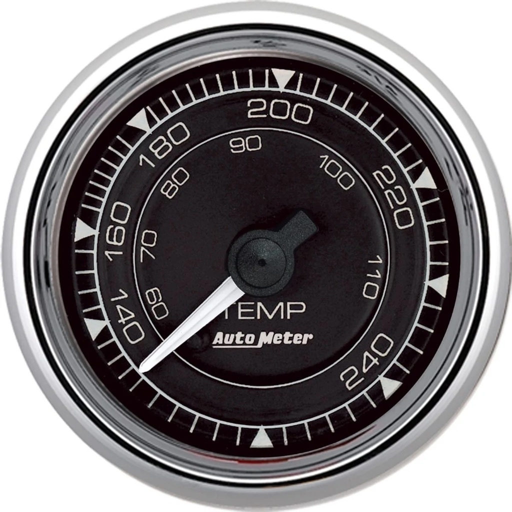 Autometer - 2/16 Chrono Chrome Gauge Temp  120-240 Degree