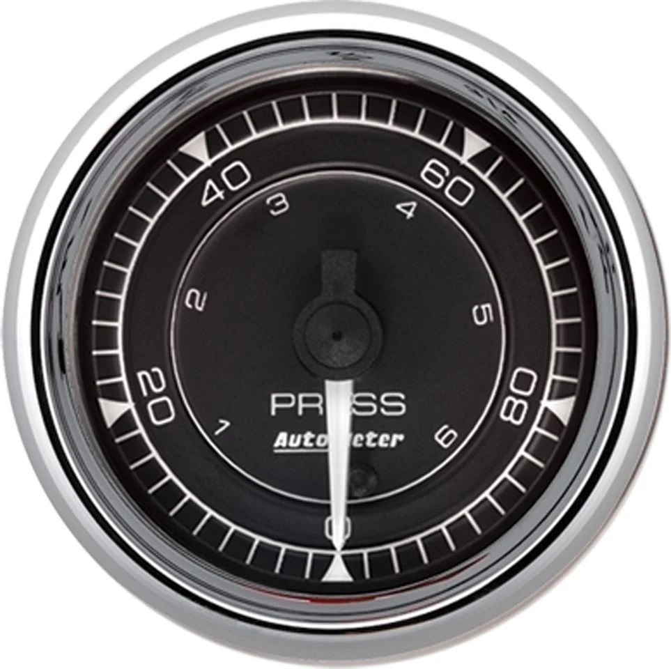 Autometer - 2/16 Chrono Chrome Gauge Pressure 100PSI