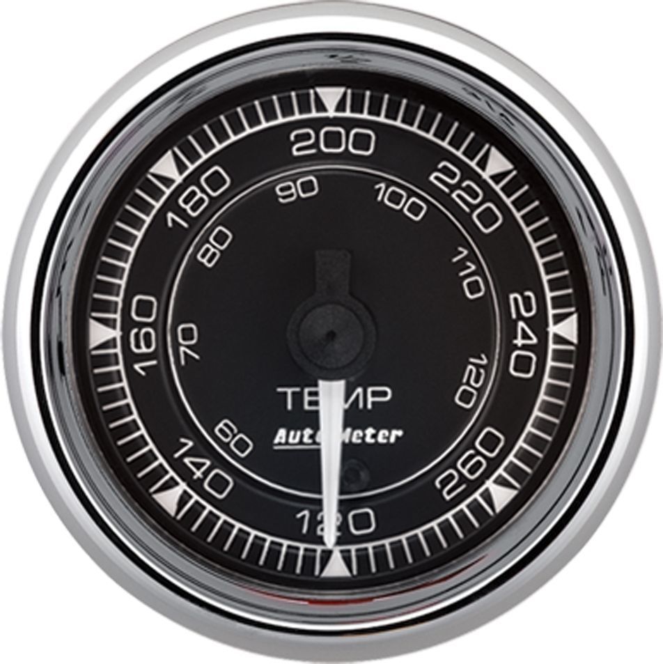Autometer - 2/16 Chrono Chrome Gauge Temp - 120-280 Degree