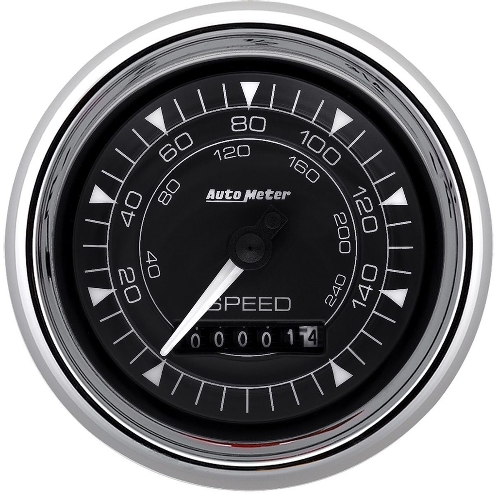 Autometer - 3-3/8 Speedo Chrono Chrome 160 MPH