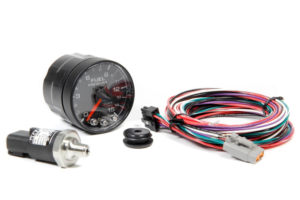 Autometer - Spek-Pro 2-1/16 Fuel Press. Gauge w/Peak Mem.