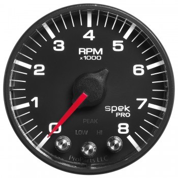 Autometer - Spek-Pro 2-1/16 Tach w/ Shift Light & Peak Mem.