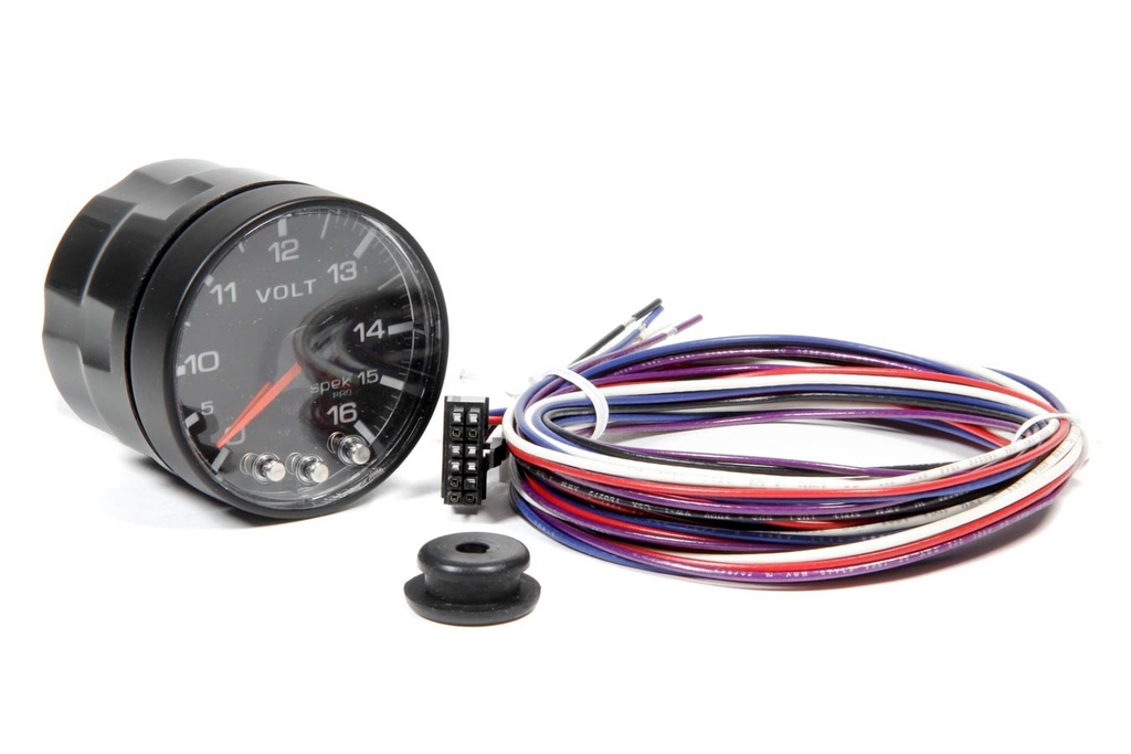 Autometer - Spek-Pro 2-1/6 Gauge Voltmeter W/Peak Mem.