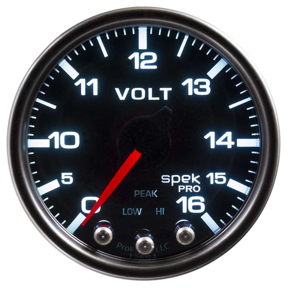 Autometer - Spek-Pro Voltmeter Gauge 0-16 Volt 2-1/16