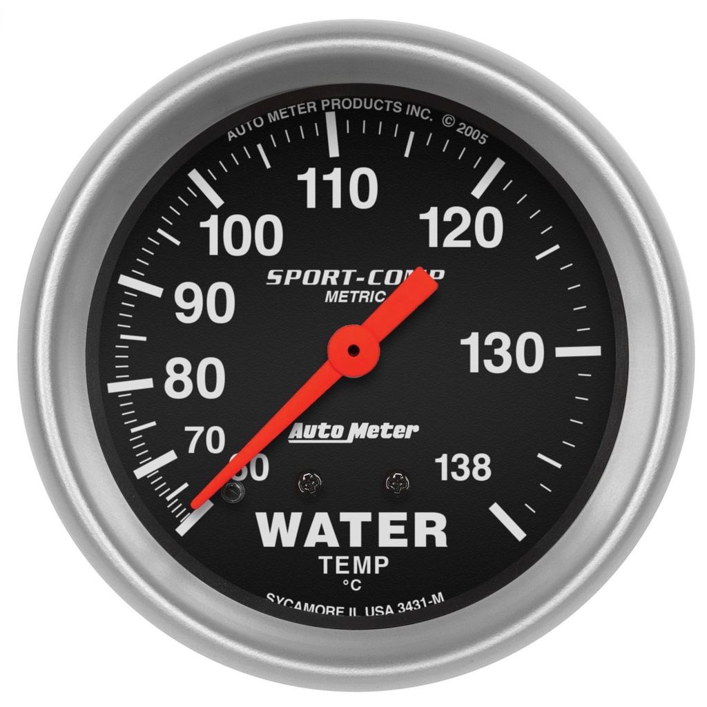 [ATM3431-M] Autometer - 2-5/8in S/C Water Temp. Gauge - Metric