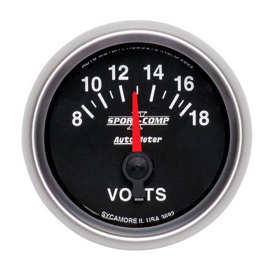 Autometer - 2-1/16in S/C II Voltmeter 8-18