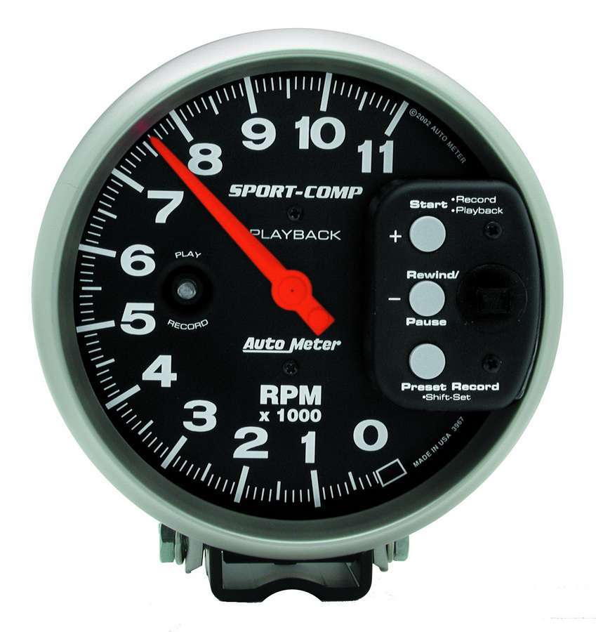 [ATM3967] Autometer - 5in S/C 11000 RPM Playback Tach