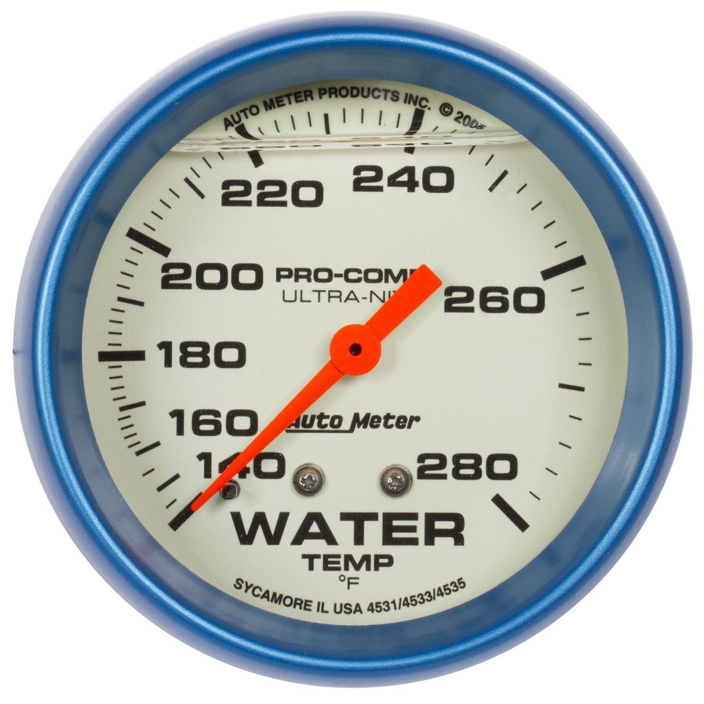 [ATM4231] Autometer - 2-5/8 Ultra-Nite Water Temp Gauge 140-280