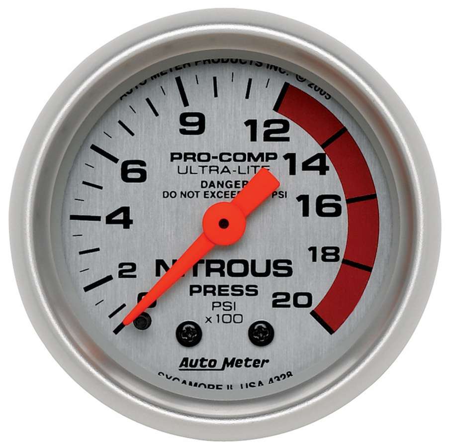 [ATM4328] Autometer - 2-1/16In U/L Nos Pressure Gauge 0-2000Psi