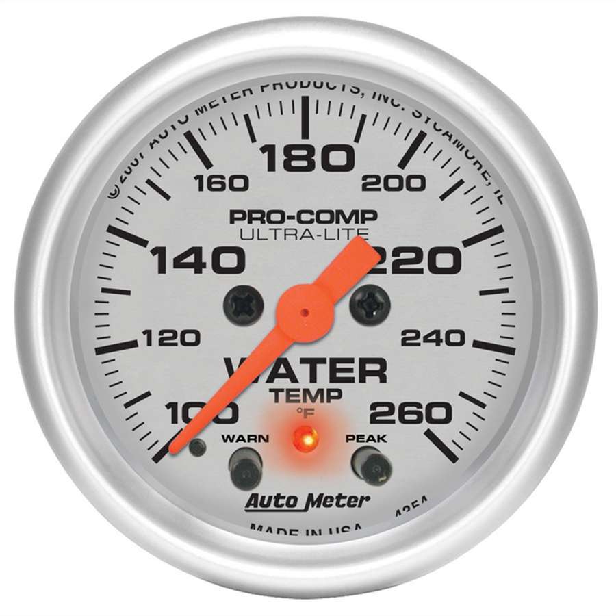 [ATM4354] Autometer - 2-1/16In U/L Water Temp Gauge W/Peak & Warning